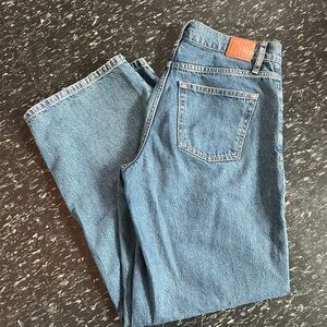 Annie Bing Mid Rise Wide Leg Jeans